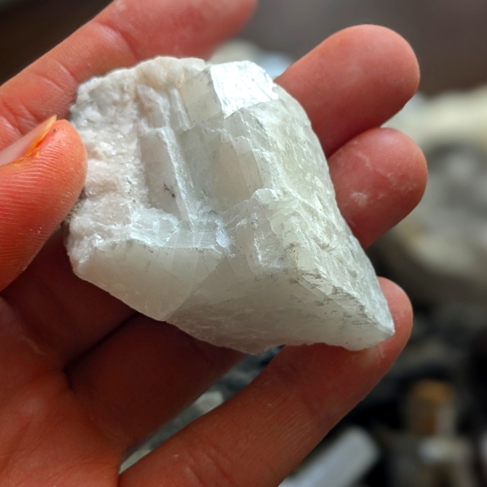 Snow Quartz raw cluster